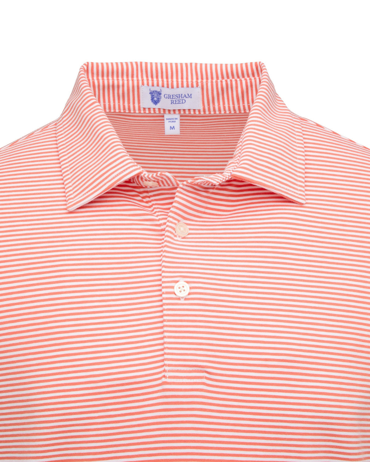 Gresham Reed - Orange & White Stripe Polo