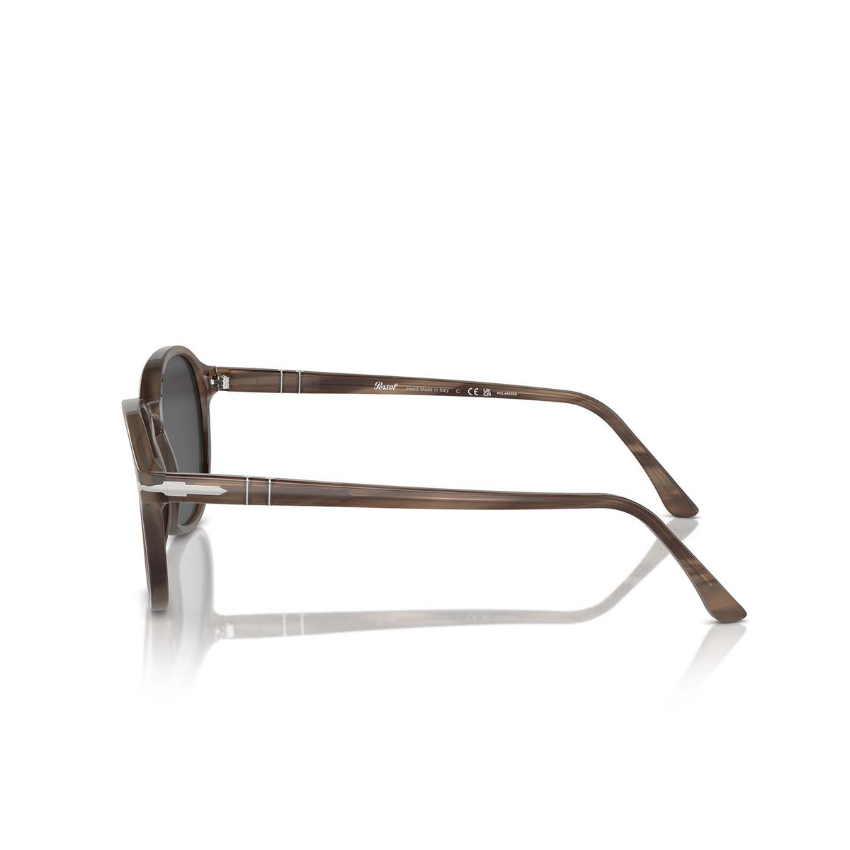 Persol - PO3343S - Striped Brown w/ Polar Black Grey