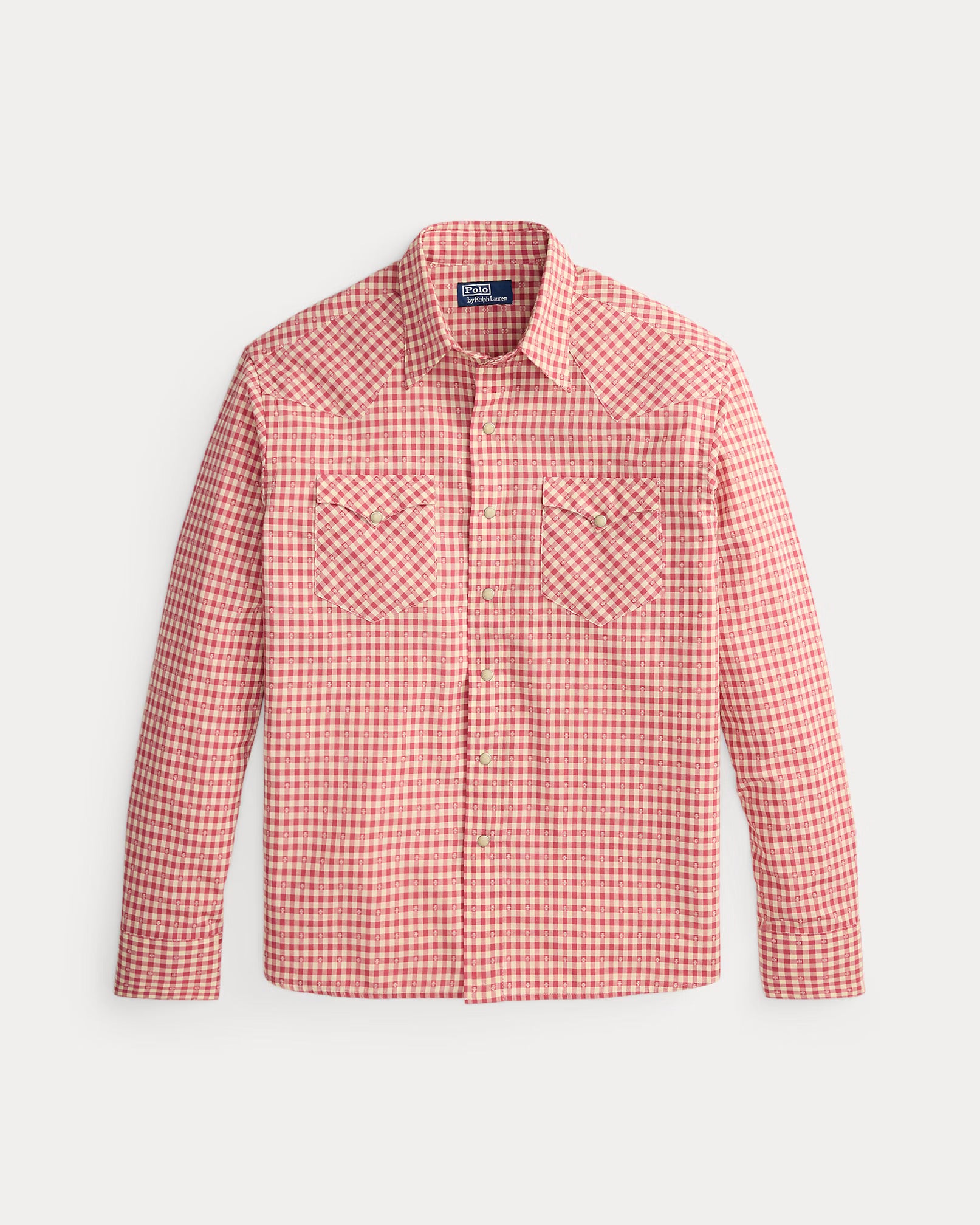 Ralph Lauren - Classic Fit Checked Western Shirt - Off White Red