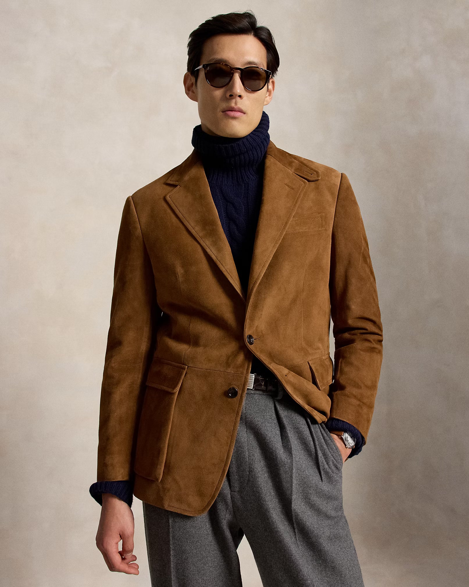 Ralph Lauren - The RL67 Suede Jacket - New Pale Russet