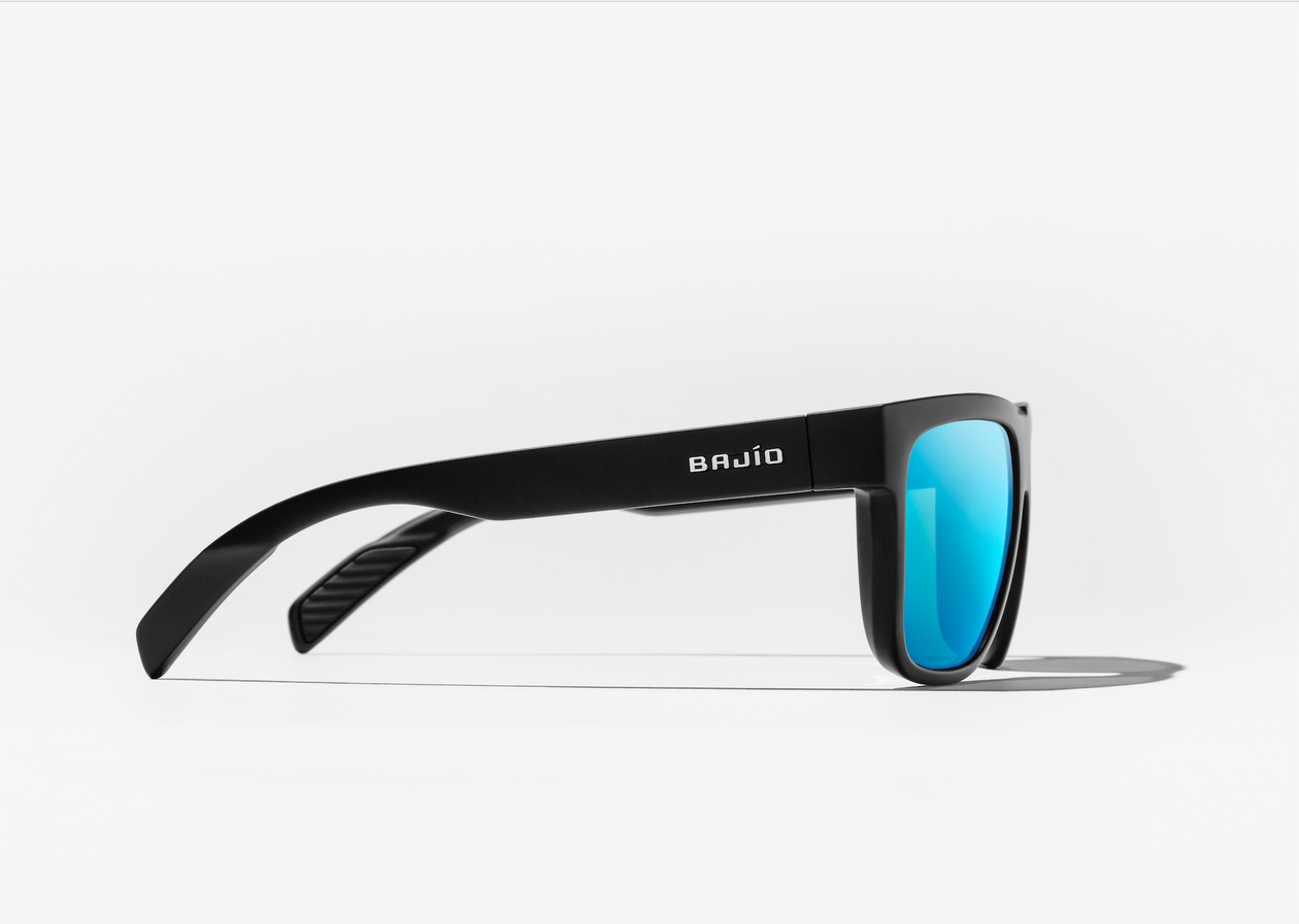 Bajio - Caballo Black Matte Frame - Glass Blue Mirror Lenses