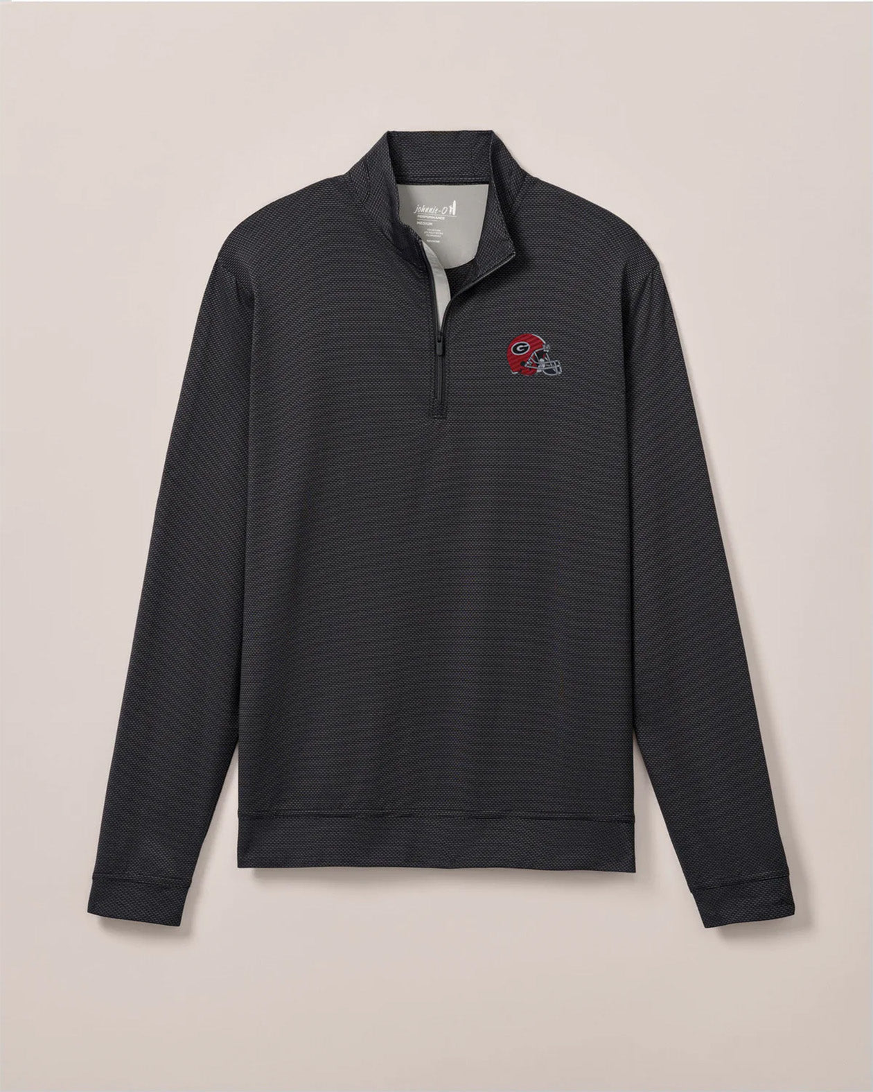 Johnnie O - Jamie Jacquard Helmet Stretch 1/4-Zip Pullover - Black Seal