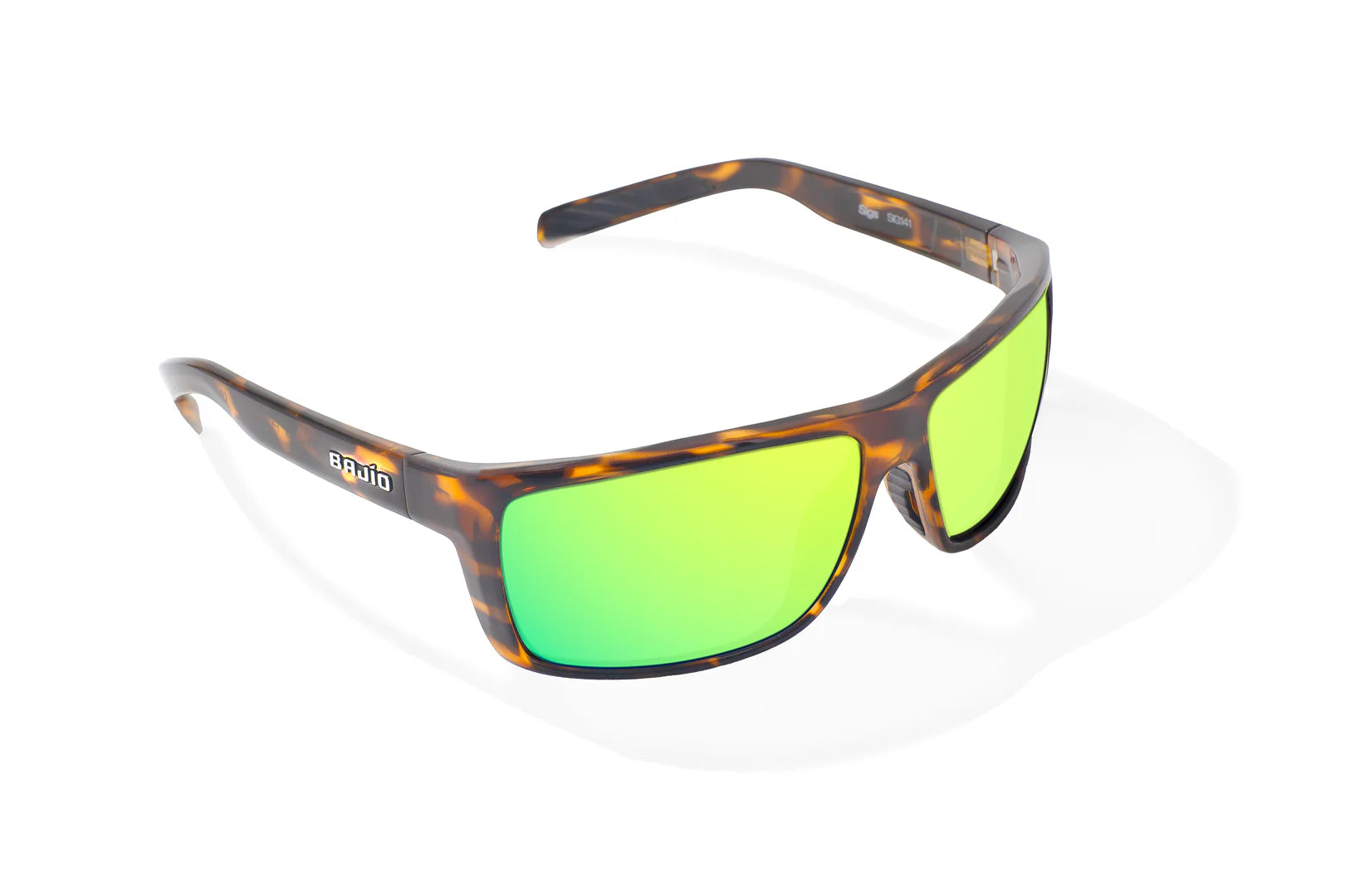 Bajio - Sigs- Brown Tortoise Glass & Green Mirror Lens