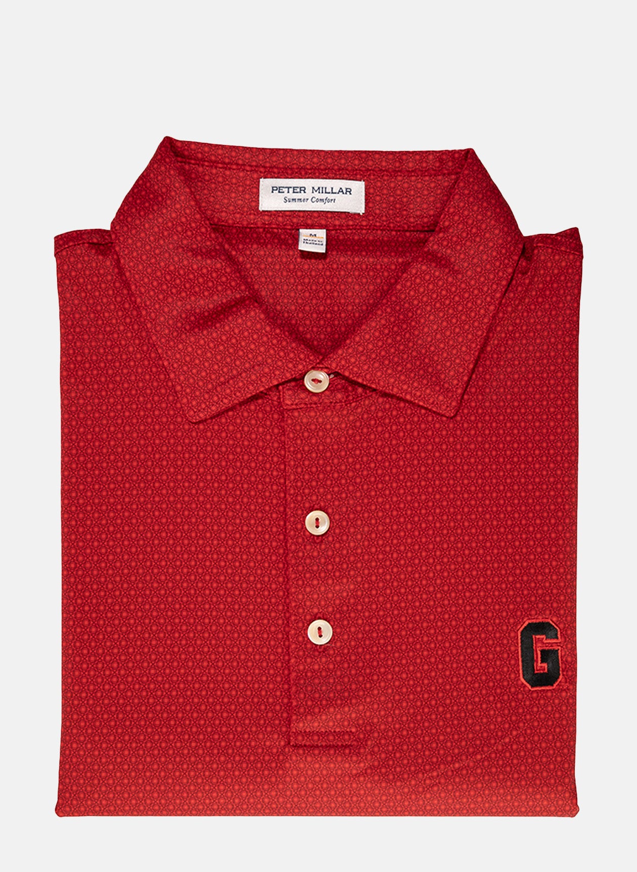 Peter Millar - Block G Tesseract Printed Polo - Red