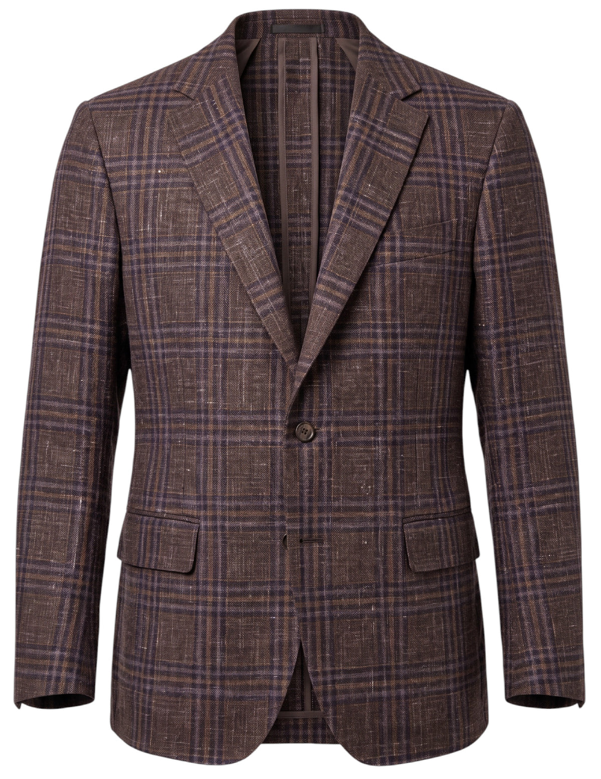 Paul Betenly - Soft Sport Coat - Navy & Grape Plaid