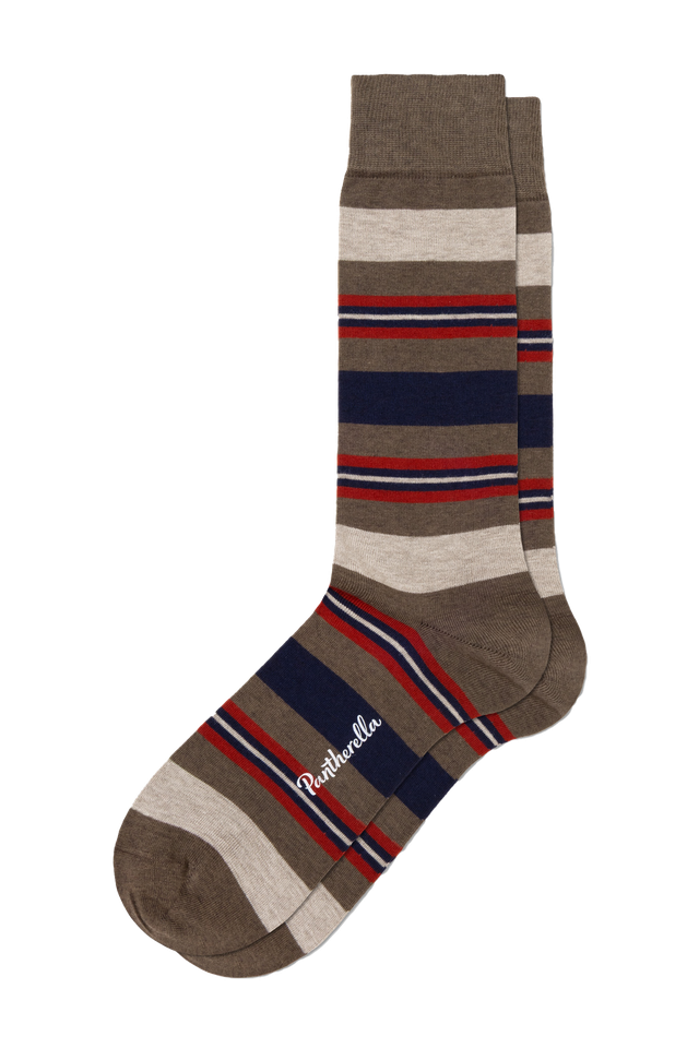 Pantherella - Wentworth Bold Stripe - Mid Brown