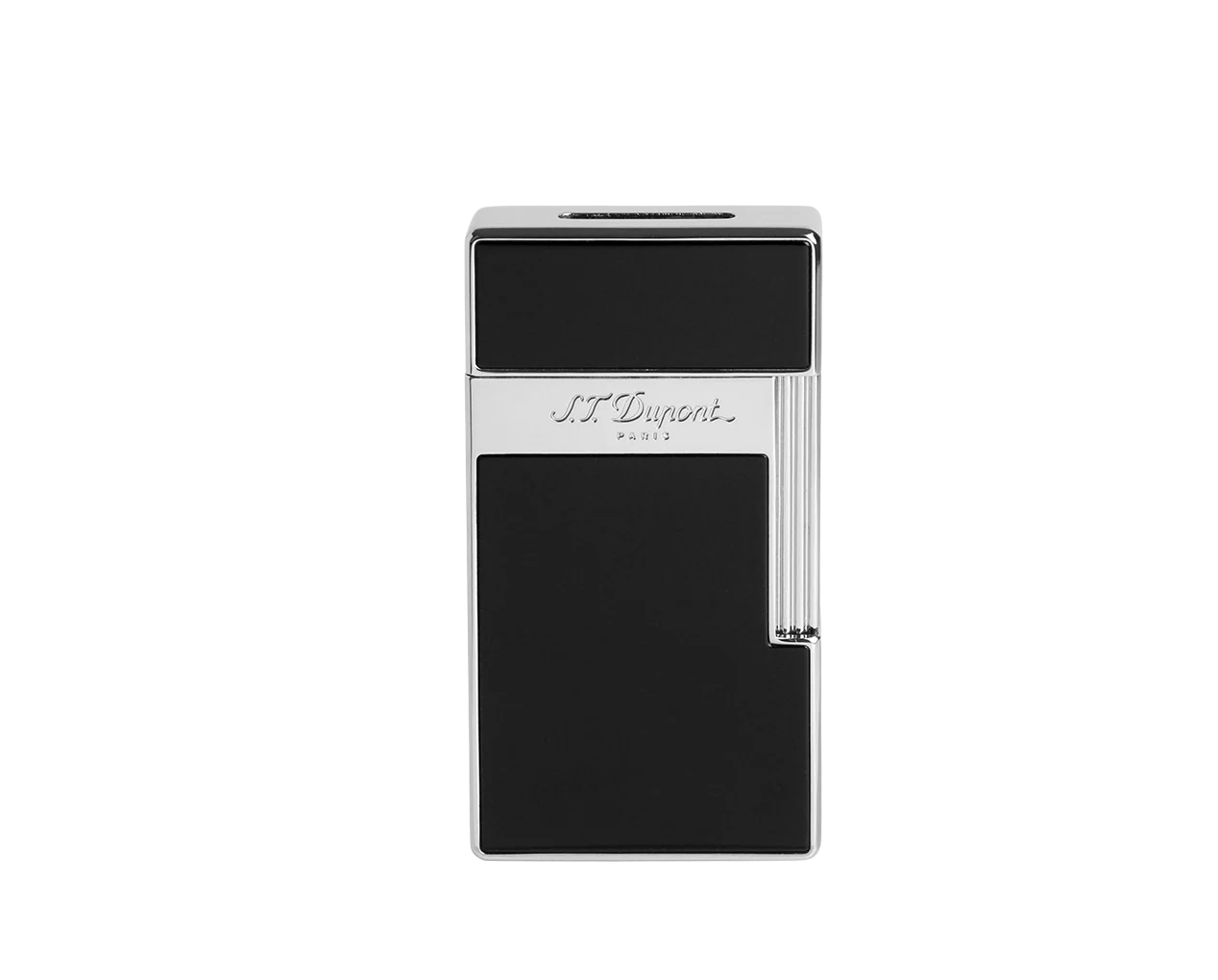 S.T. Dupont - Biggy Chrome Shiny Black Lacquer Luxury Lighter