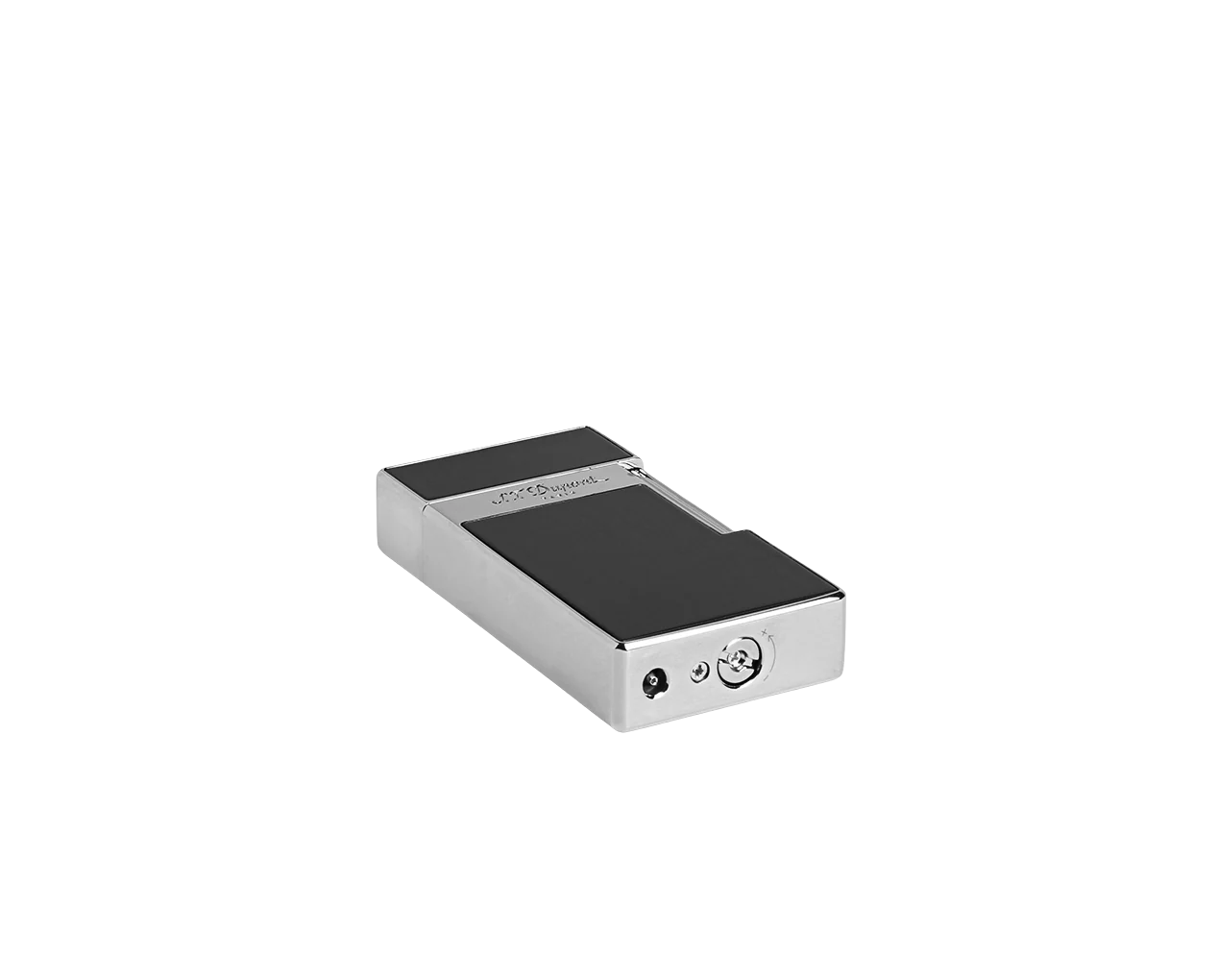 S.T. Dupont - Biggy Chrome Shiny Black Lacquer Luxury Lighter