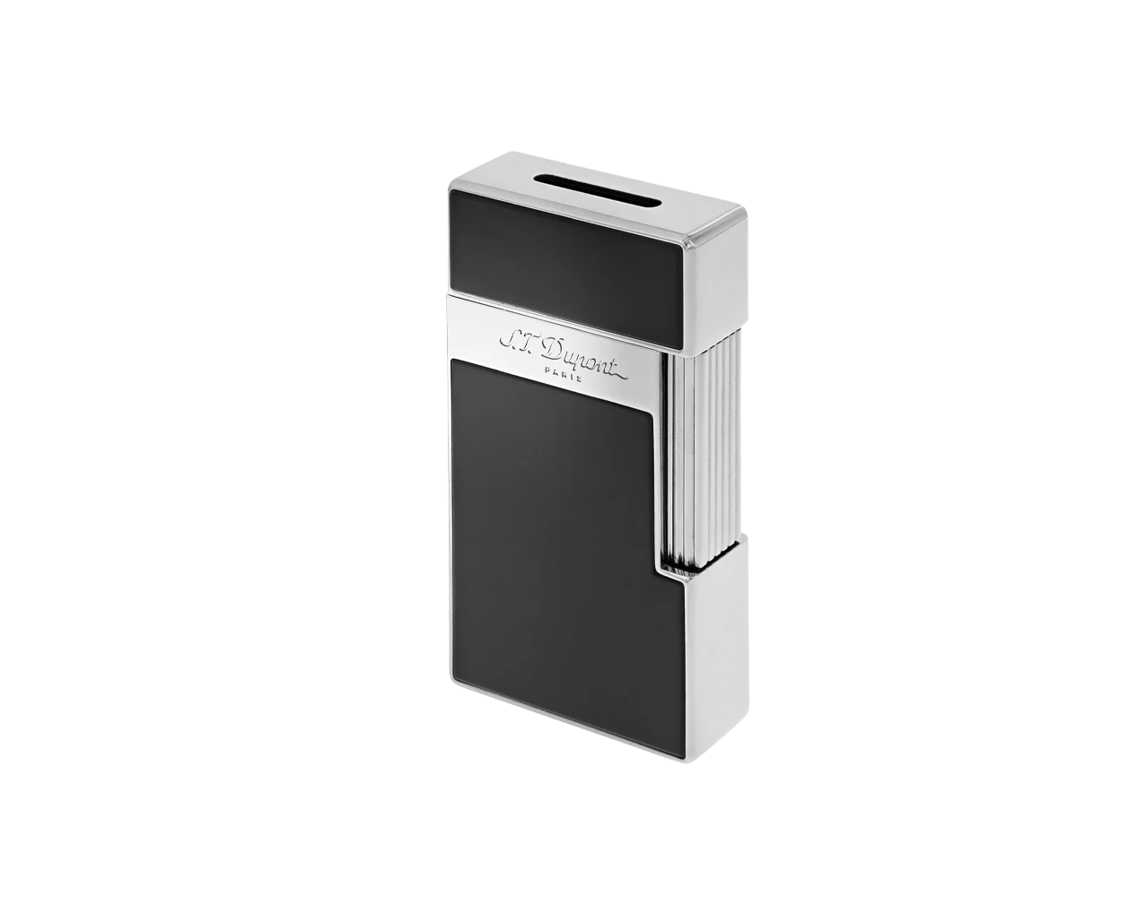 S.T. Dupont - Biggy Chrome Shiny Black Lacquer Luxury Lighter