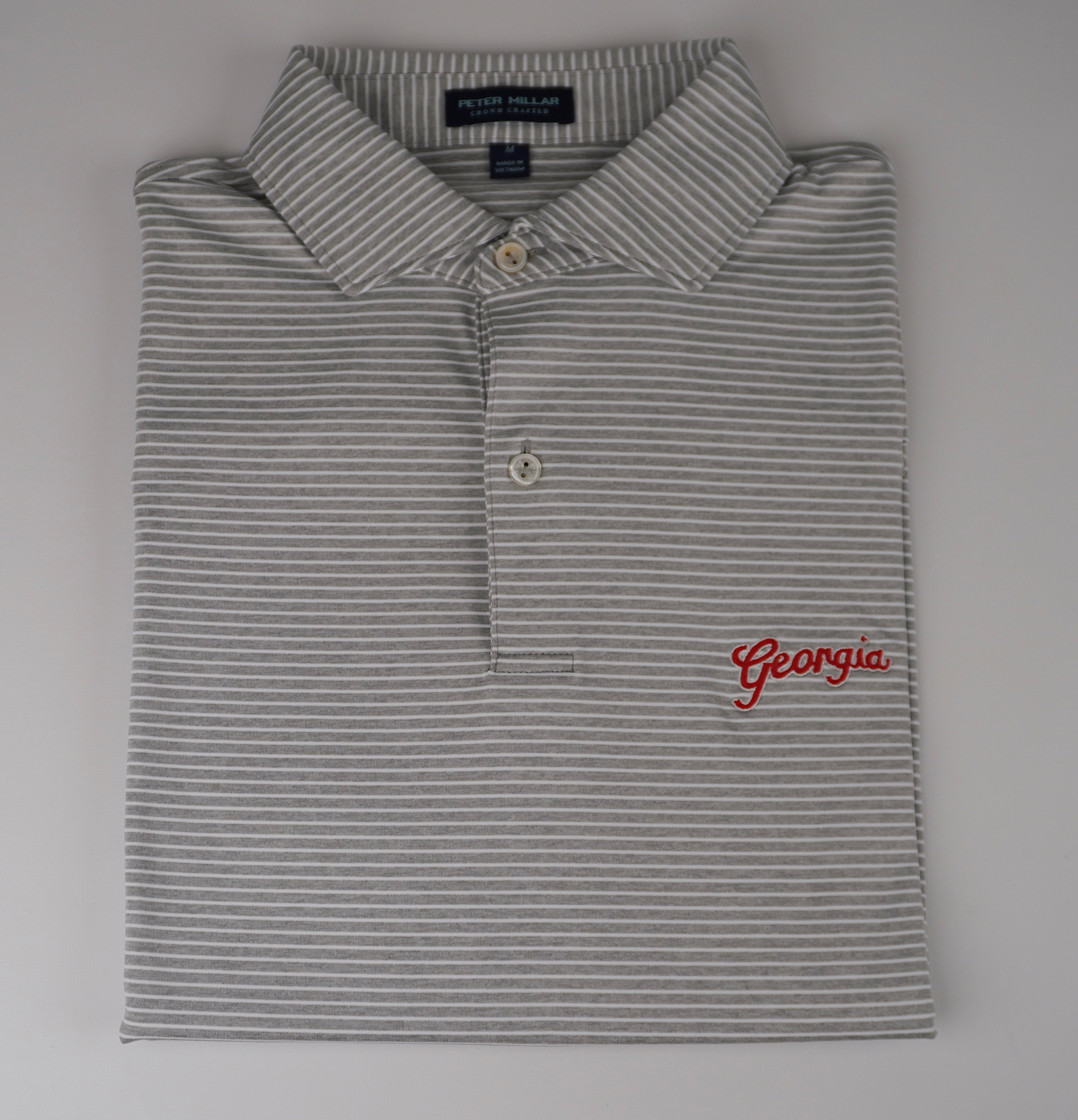 Peter Millar - Georgia Script™ Ballad Performance Polo - Gale Grey