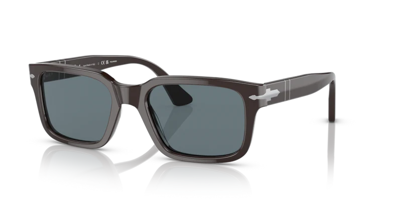 Persol - PO3272S - Solid Brown with Polar Dark Blue Lens