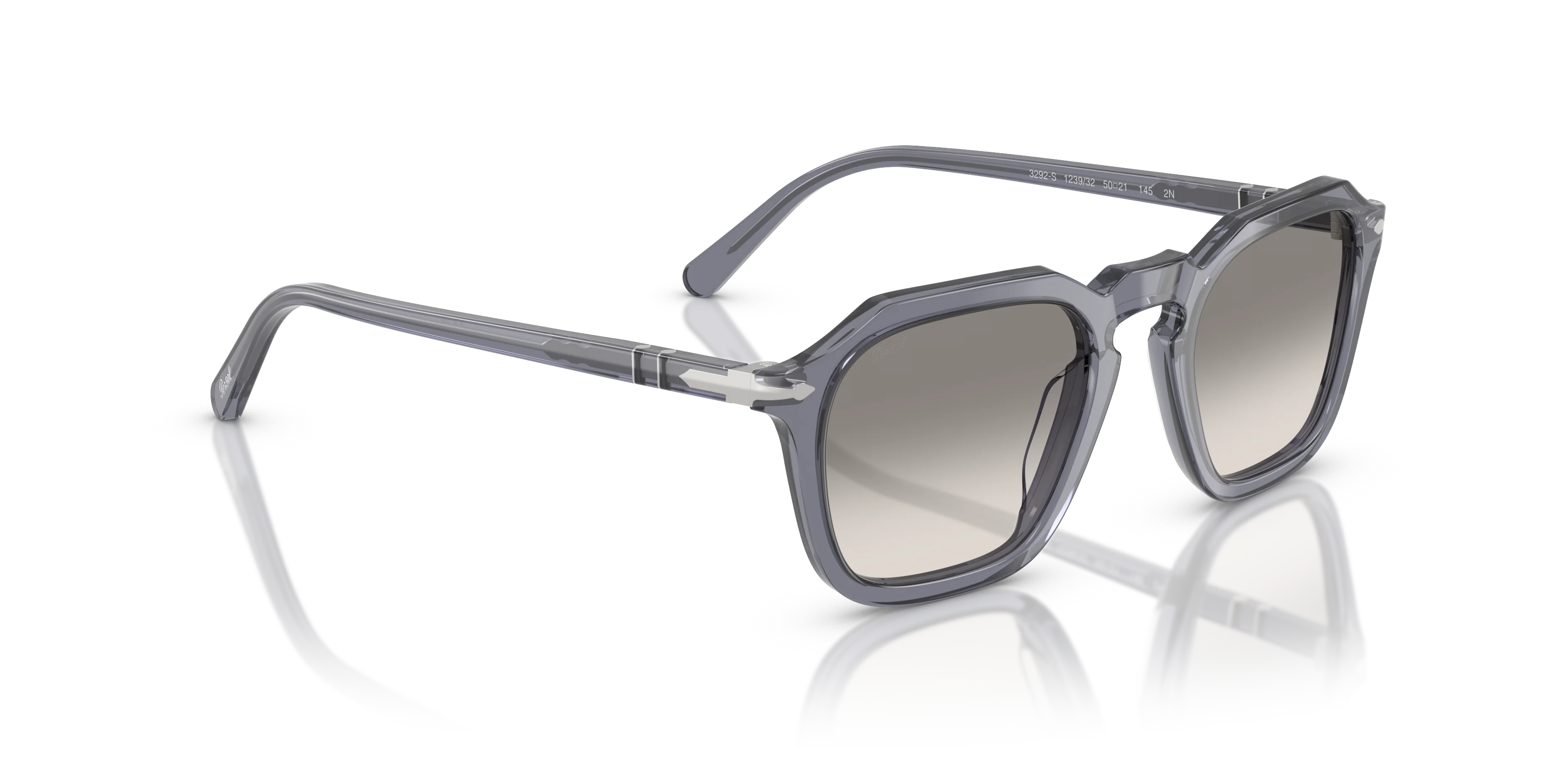 Persol - P03292S - Transparent Ocean Frame & Clear Gradient Grey Lenses