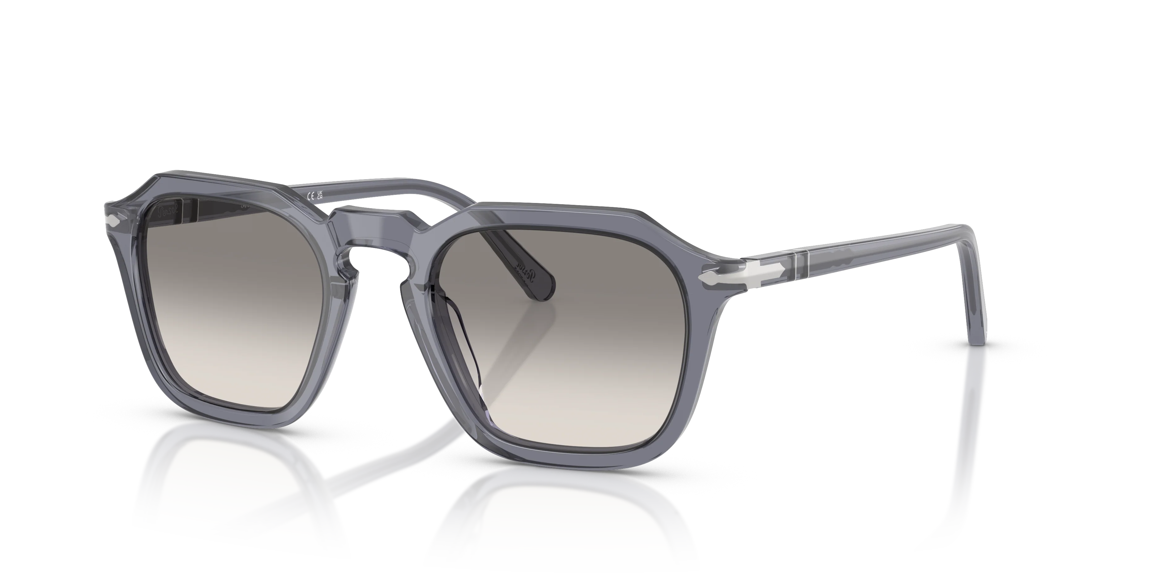 Persol - P03292S - Transparent Ocean Frame & Clear Gradient Grey Lenses