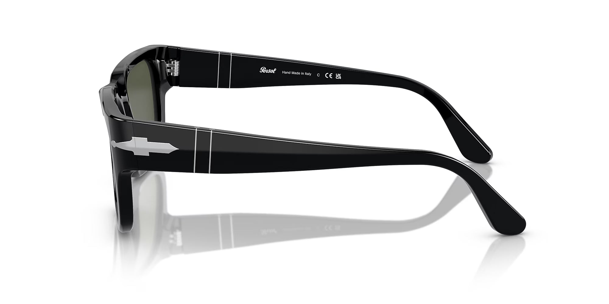 Persol - PO3315S - Black with Green Lenses