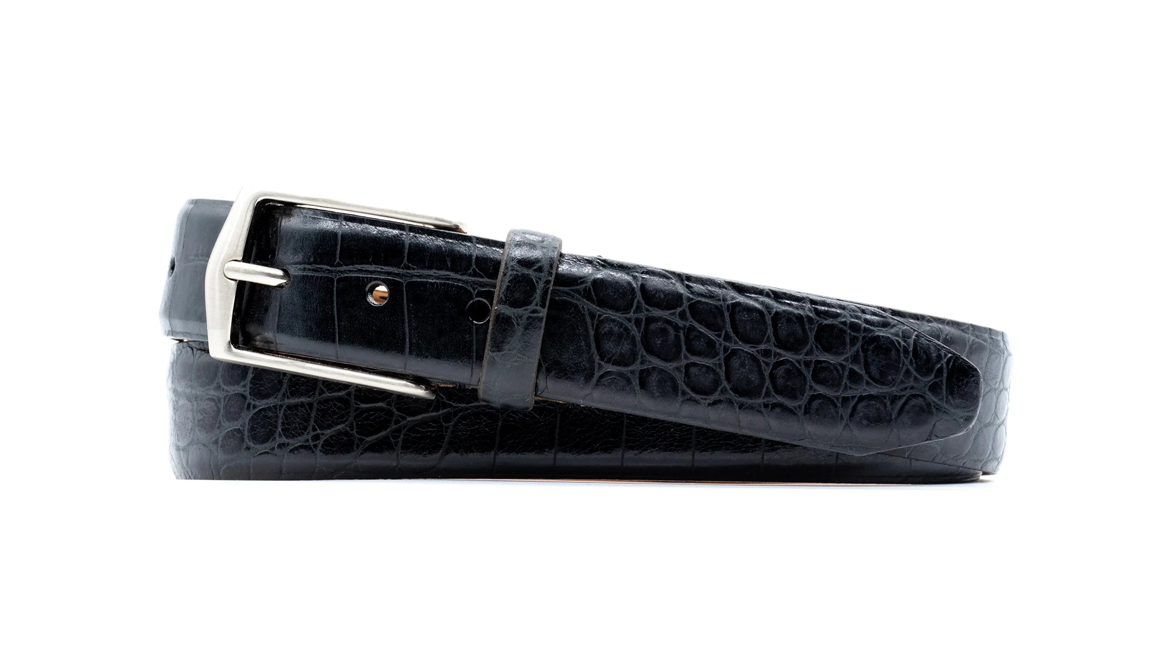 Martin Dingman - William 2-Buckle Alligator Grain Belt