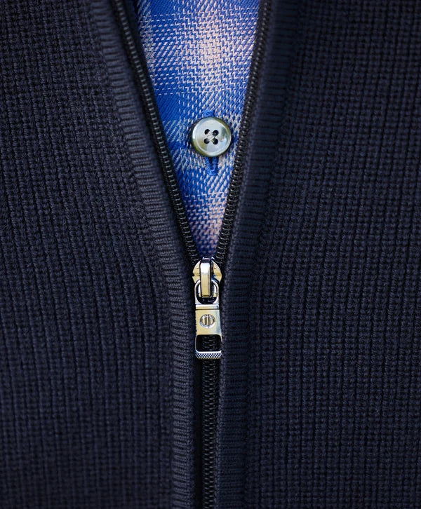 David Donahue - The Aviator Sweater Jacket - Navy