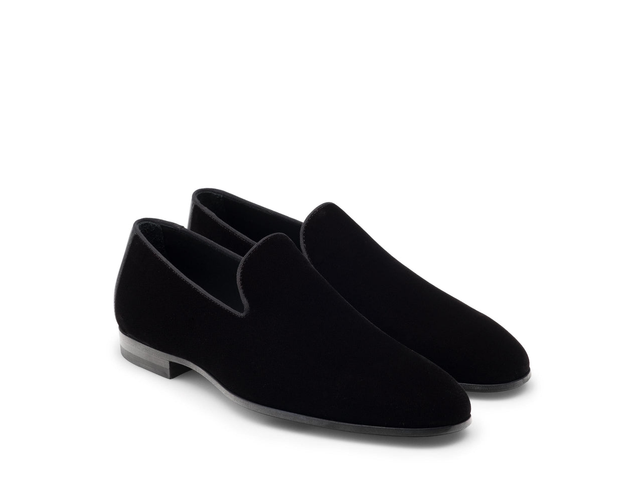 Magnanni - Jareth Black Velvet Formal Slipper Loafer