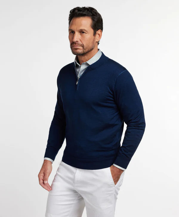 David Donahue - Blue Garment Dyed Quarter Zip