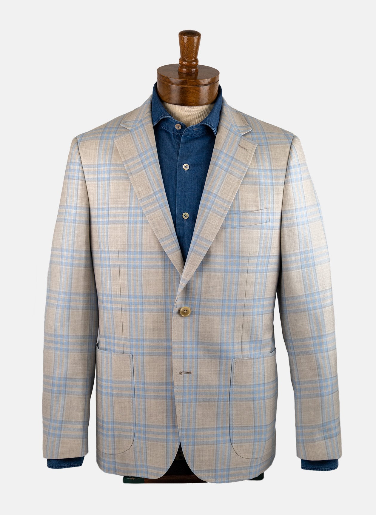 Paul Betenly - Layton Sport Coat - Light Blue Plaid