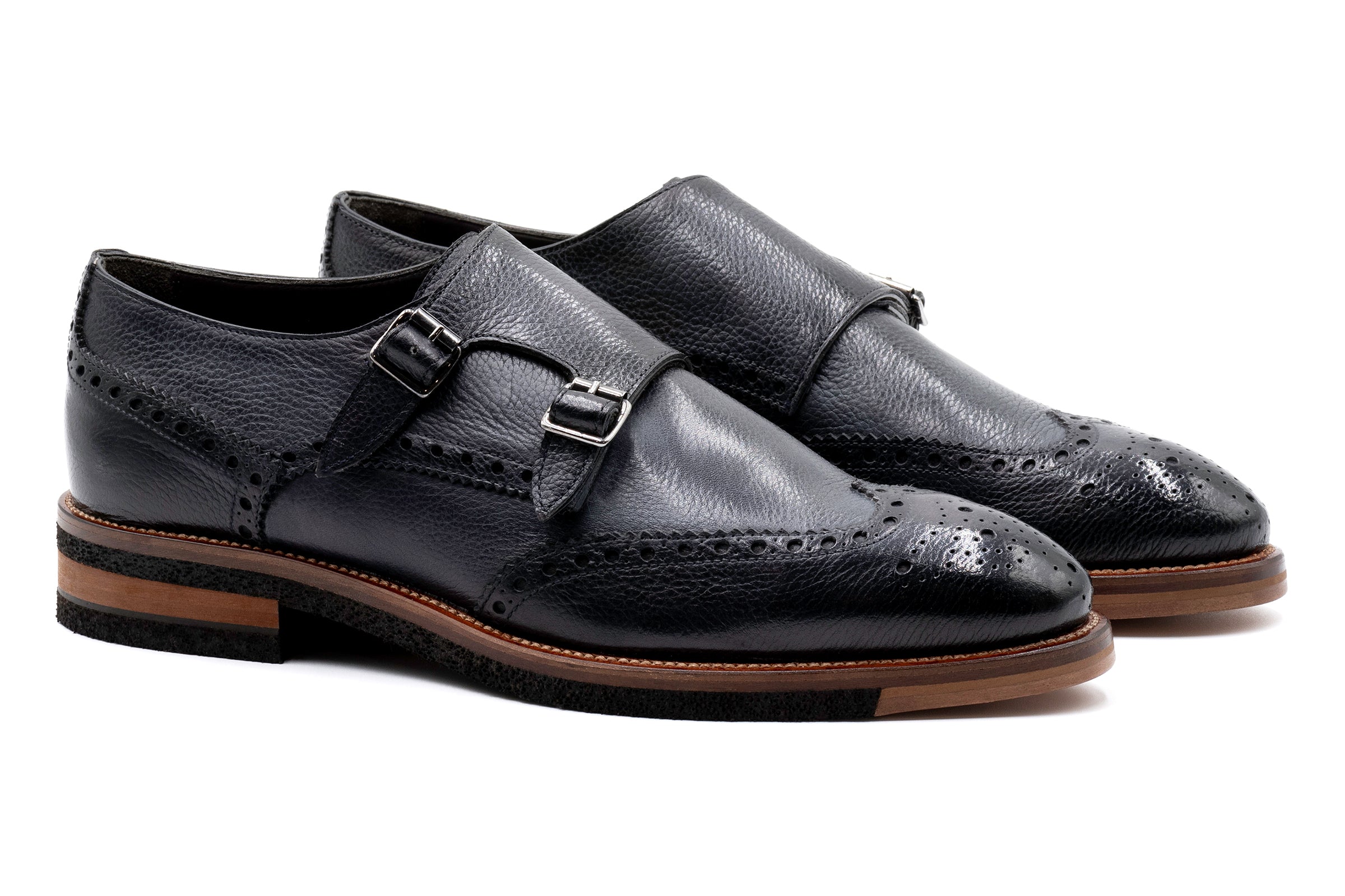 Martin Dingman - Tuscan Italian Calf Double Monk - Graphite
