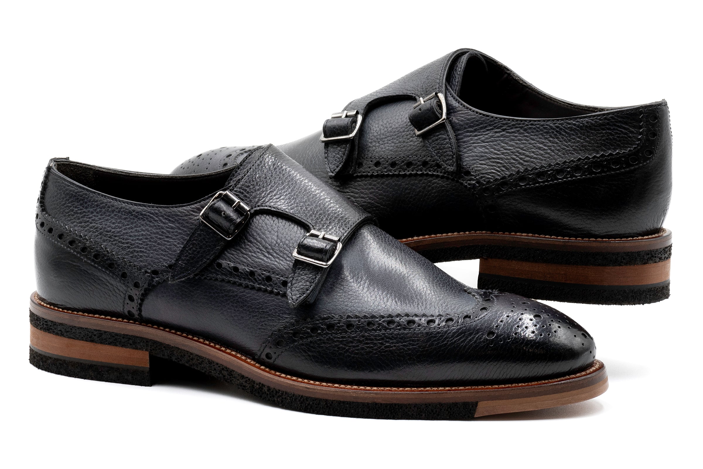 Martin Dingman - Tuscan Italian Calf Double Monk - Graphite