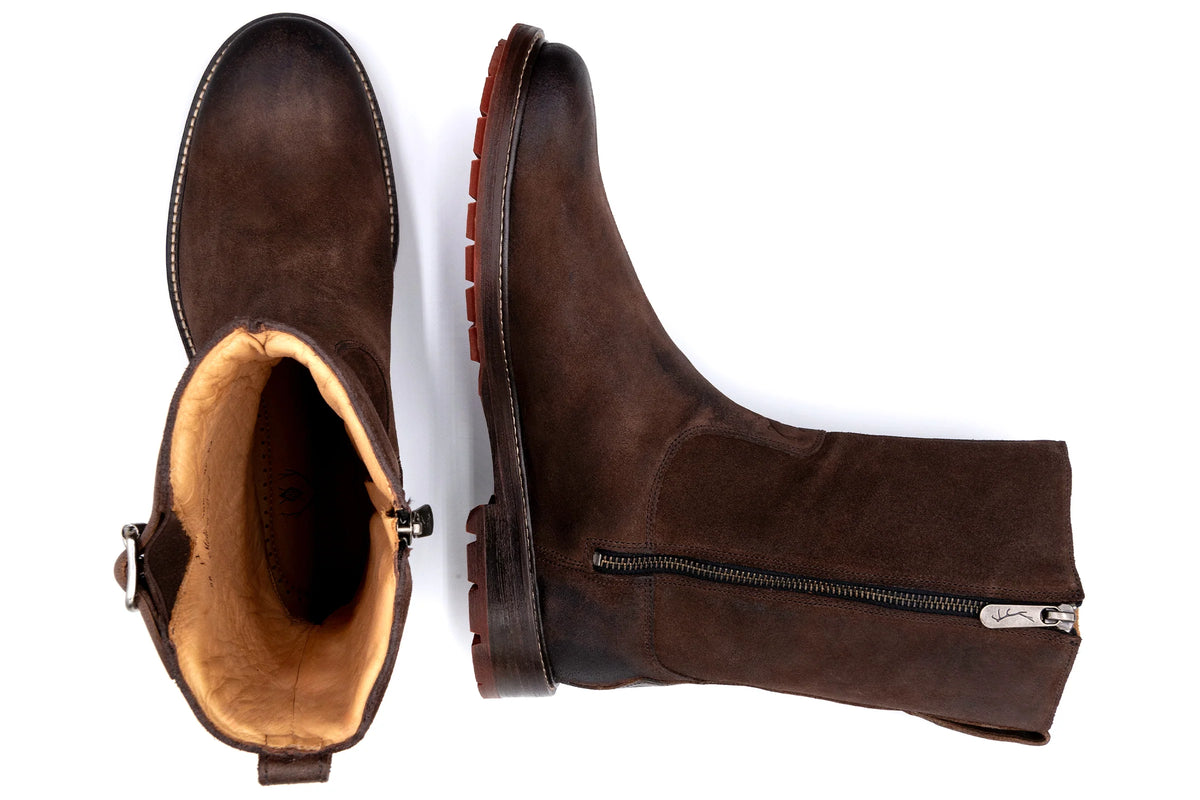 Martin Dingman - Hunter Suede Roper Boots - Chocolate