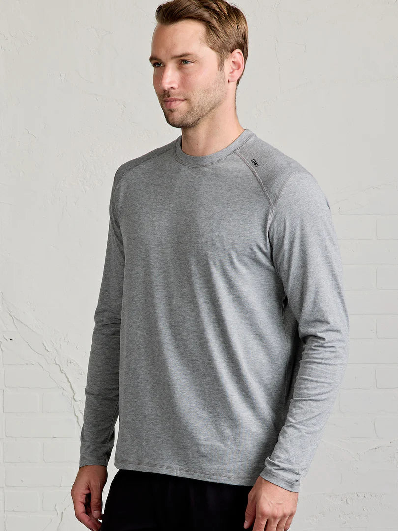 Tasc - Carrollton Long Sleeve Fitness T-Shirt - Heather Grey