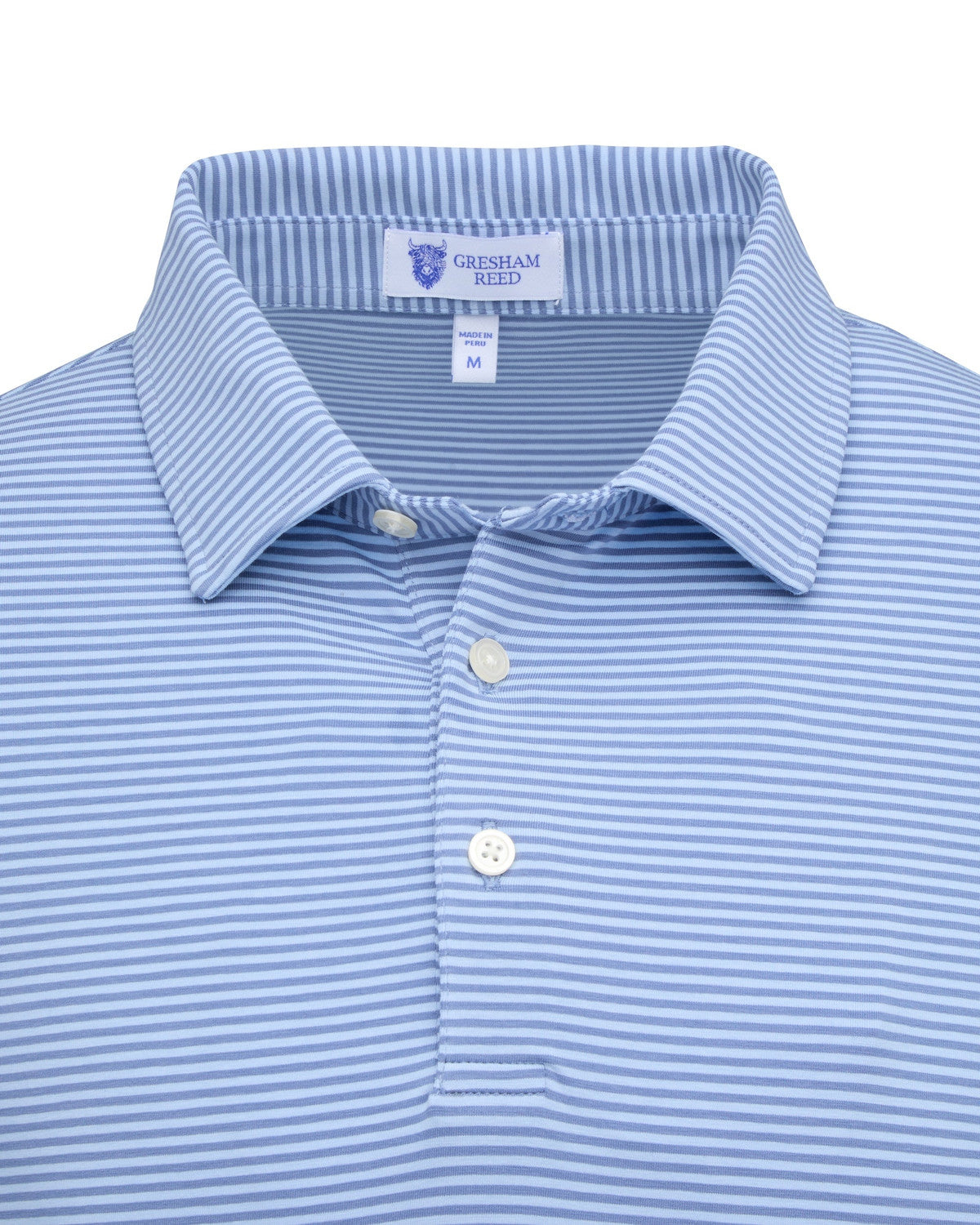 Gresham Reed - State Blue Stripe Polo