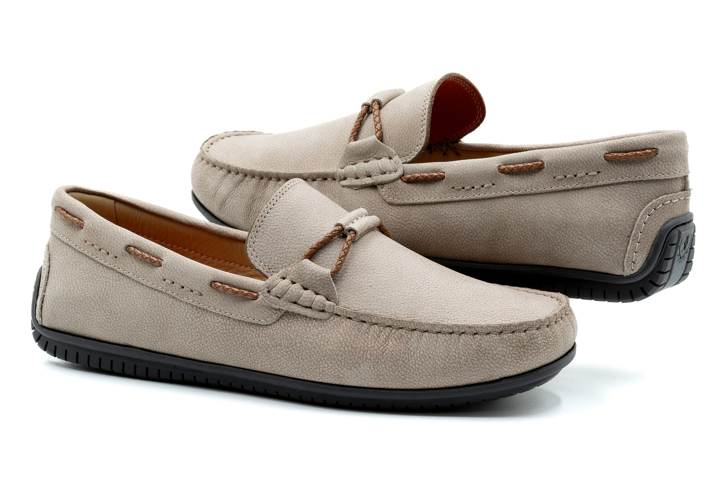 Martin Dingman - Bermuda Nubuck Braided Loafers - Putty