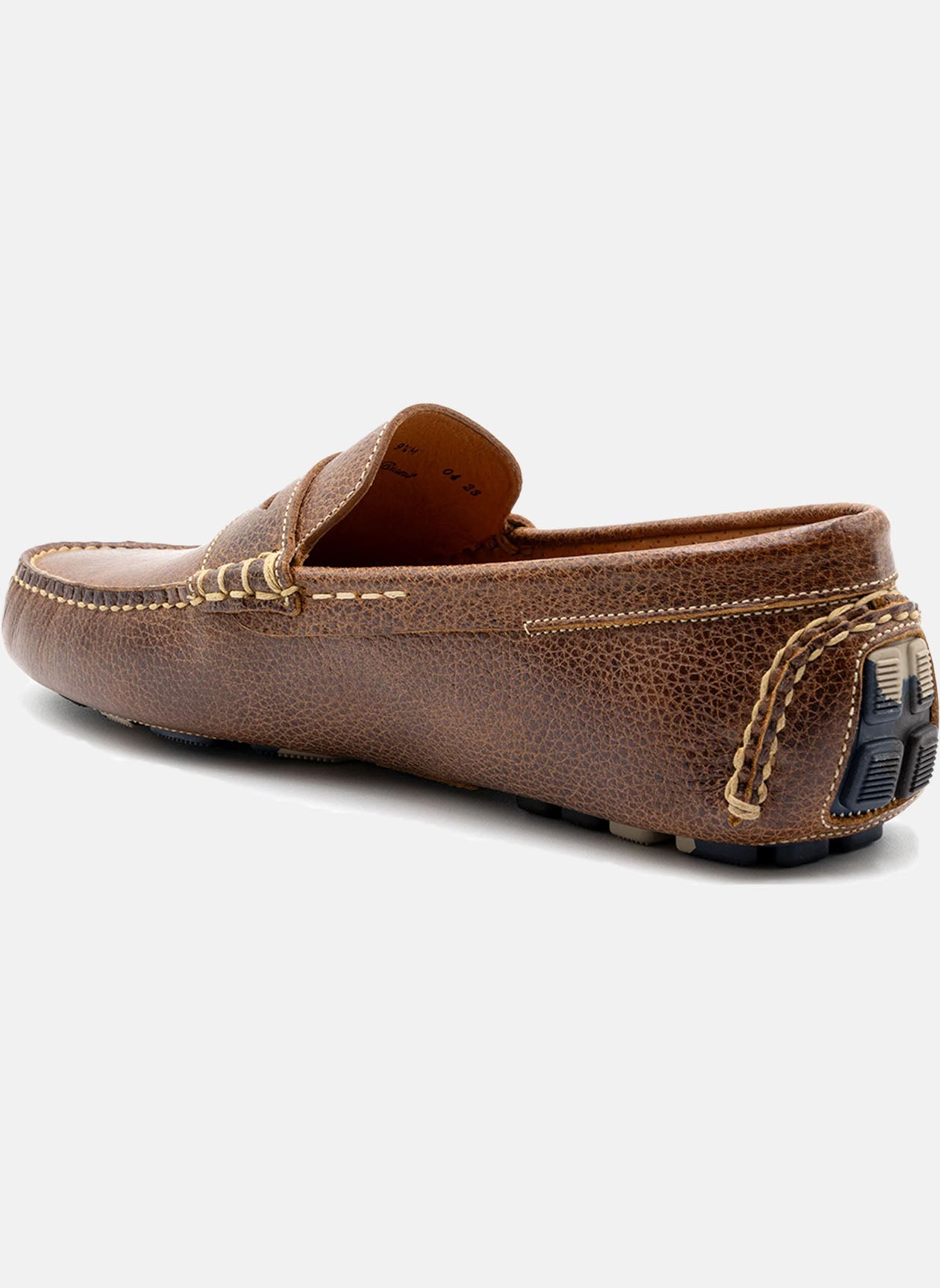 Martin Dingman - Monte Carlo Pebble Grain Penny Loafer - Oak