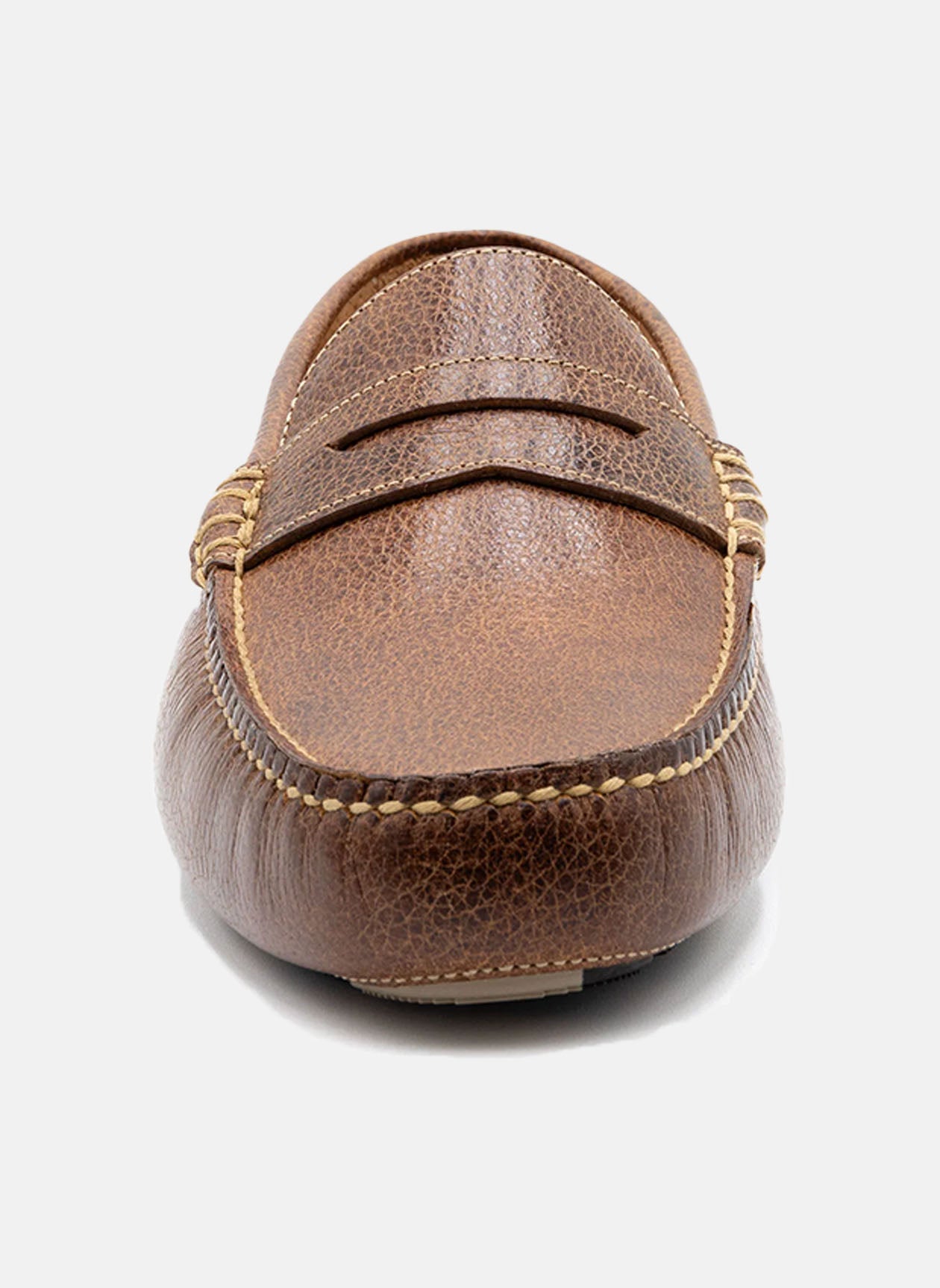Martin Dingman - Monte Carlo Pebble Grain Penny Loafer - Oak