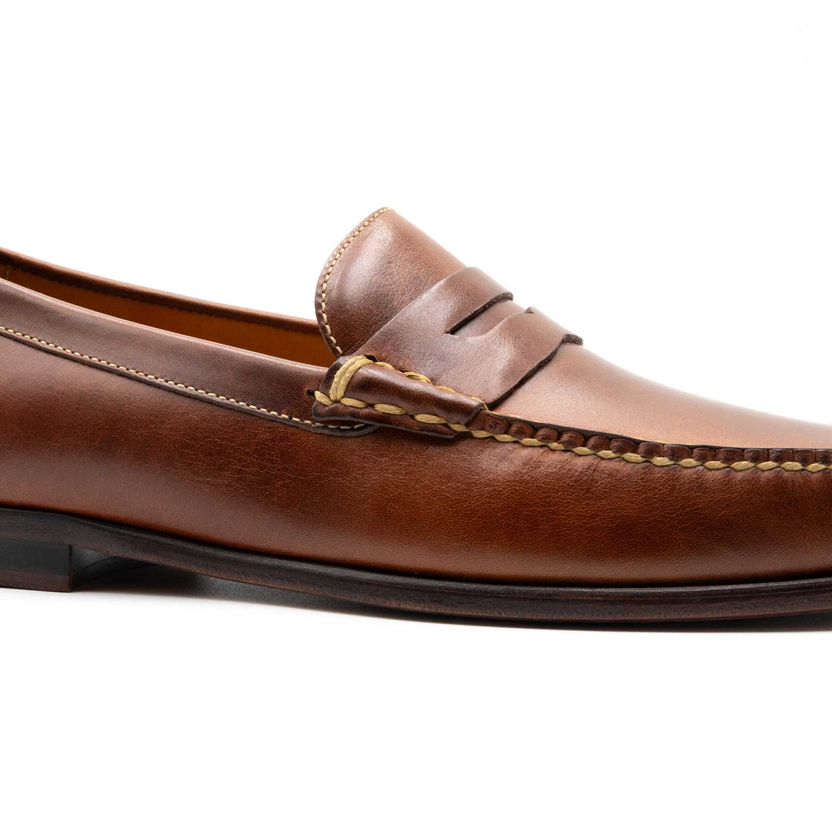 Martin Dingman - Old Row Oiled Saddle Leather Penny Loafers  display picture 2