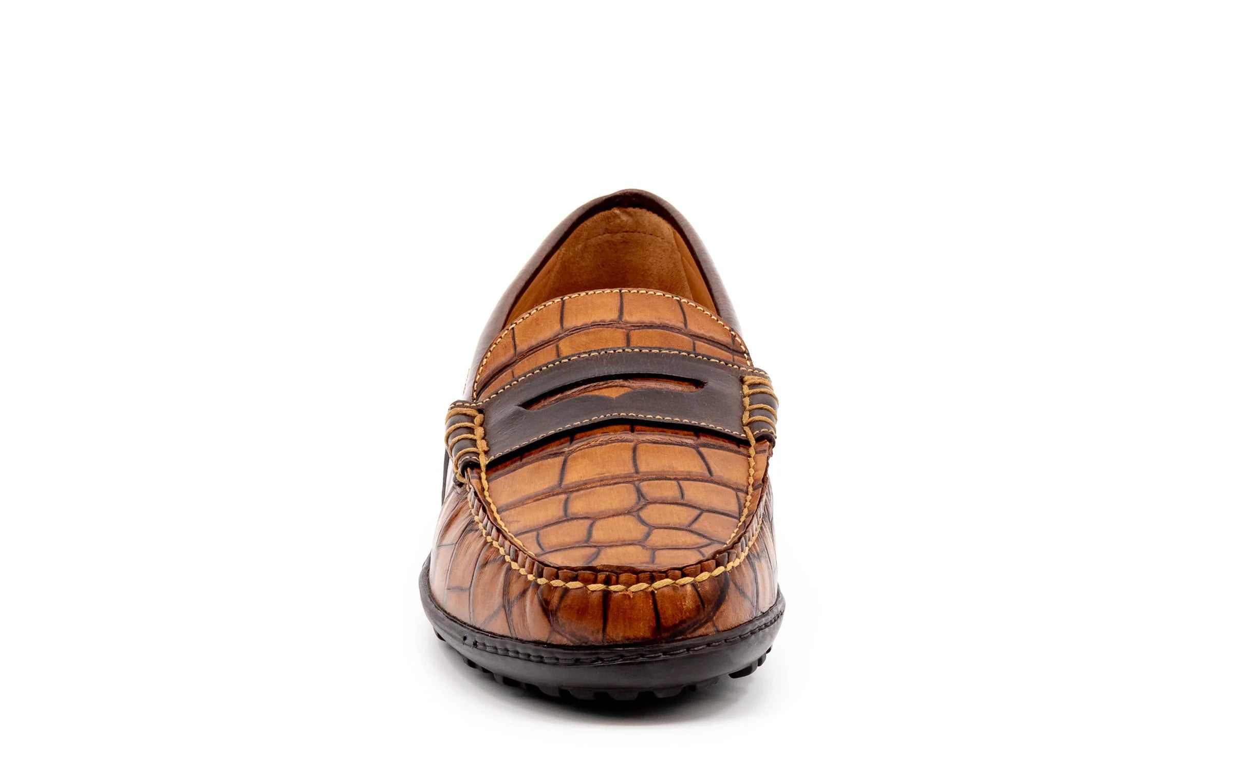 Martin Dingman - Bill Alligator Grain Leather Penny Loafer