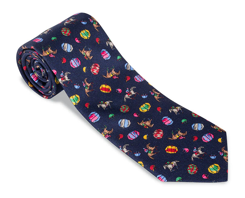 R. Hanauer - Navy Derby Day Necktie