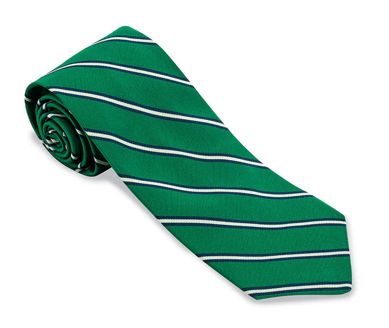 R. Hanauer - Green/Navy Queens Stripes Necktie
