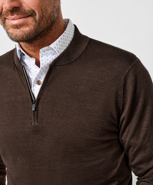 David Donahue - The Skipper Quarter Zip - Pinecone