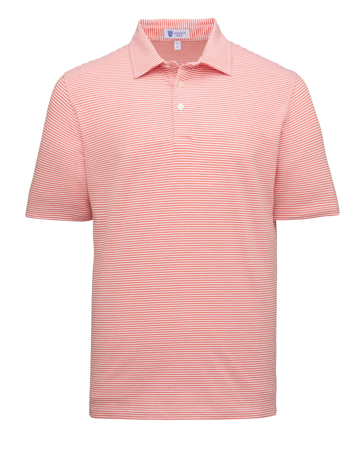 Gresham Reed - Orange & White Stripe Polo