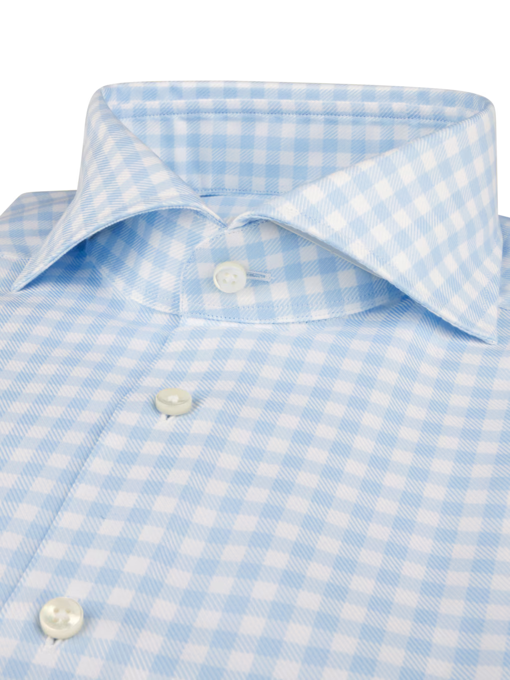 Stenströms - Gingham Dress Shirt - Sky Blue