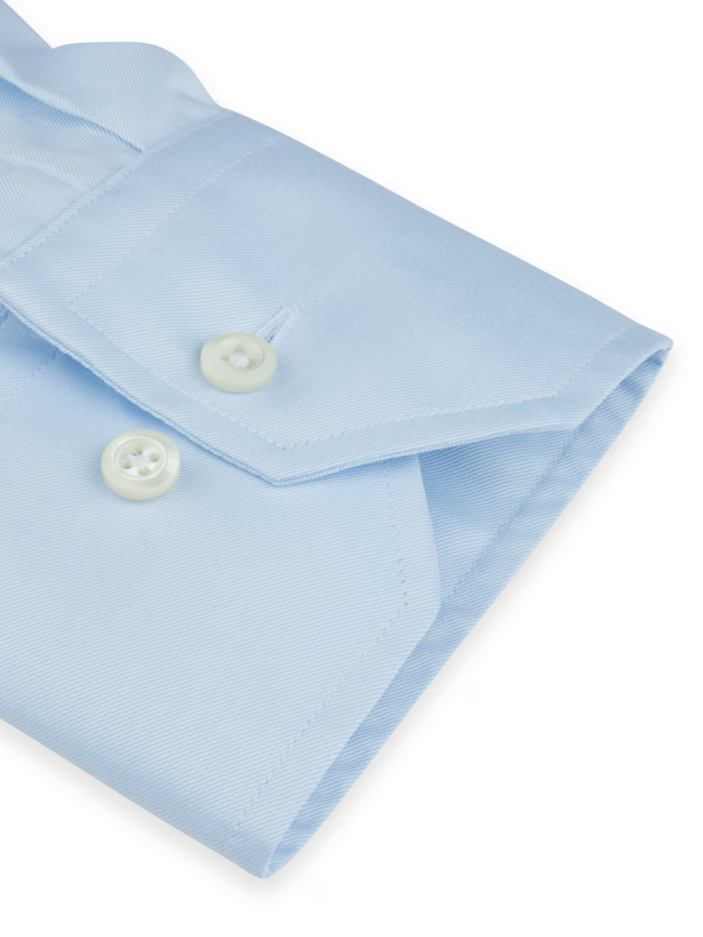 Stenströms - Twill Dress Shirt Point Collar - Sky Blue