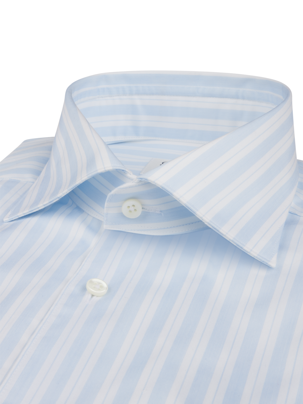Stenströms - Double Bar Stripe Dress Shirt - Sky Blue