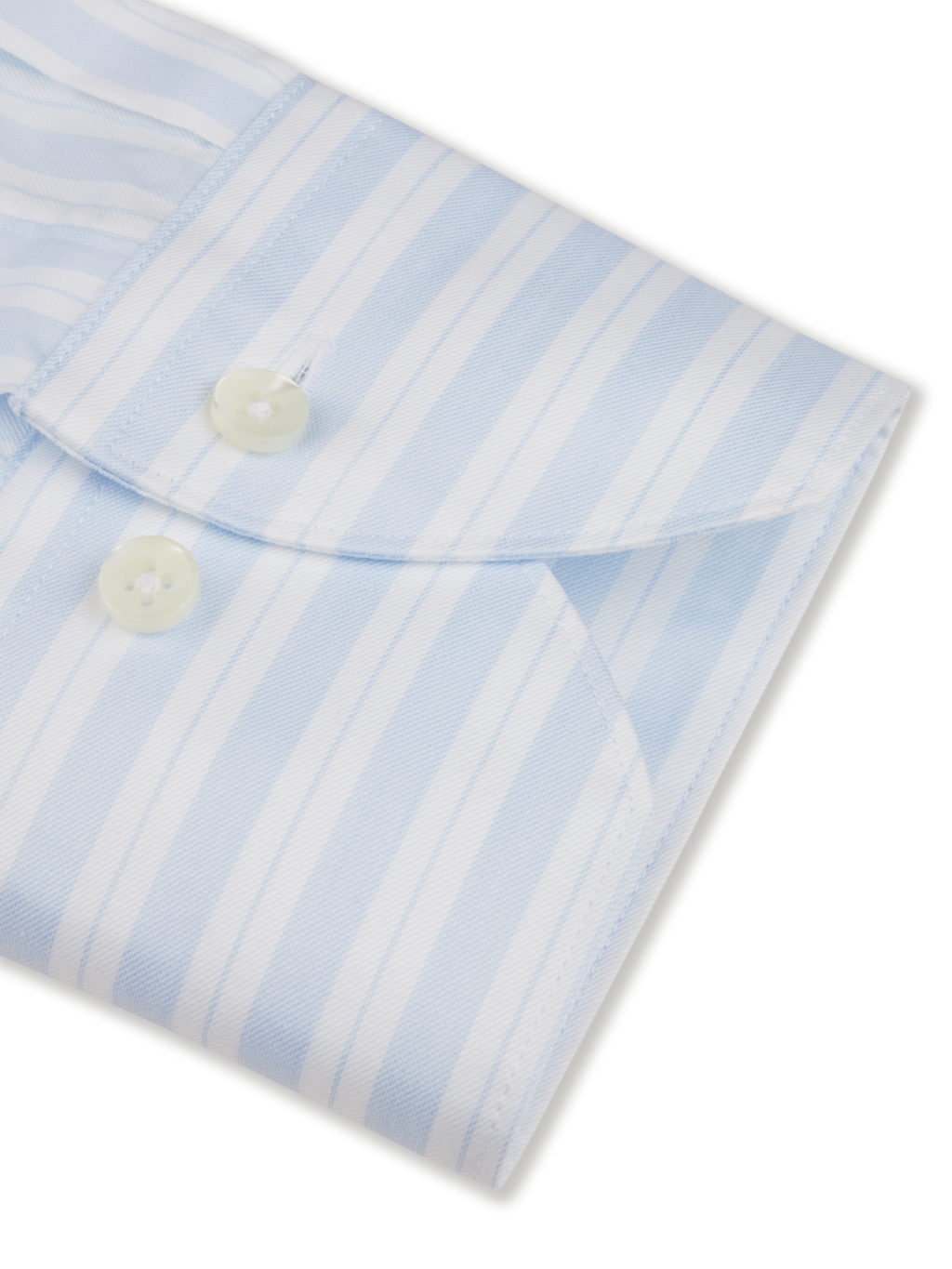 Stenströms - Double Bar Stripe Dress Shirt - Sky Blue