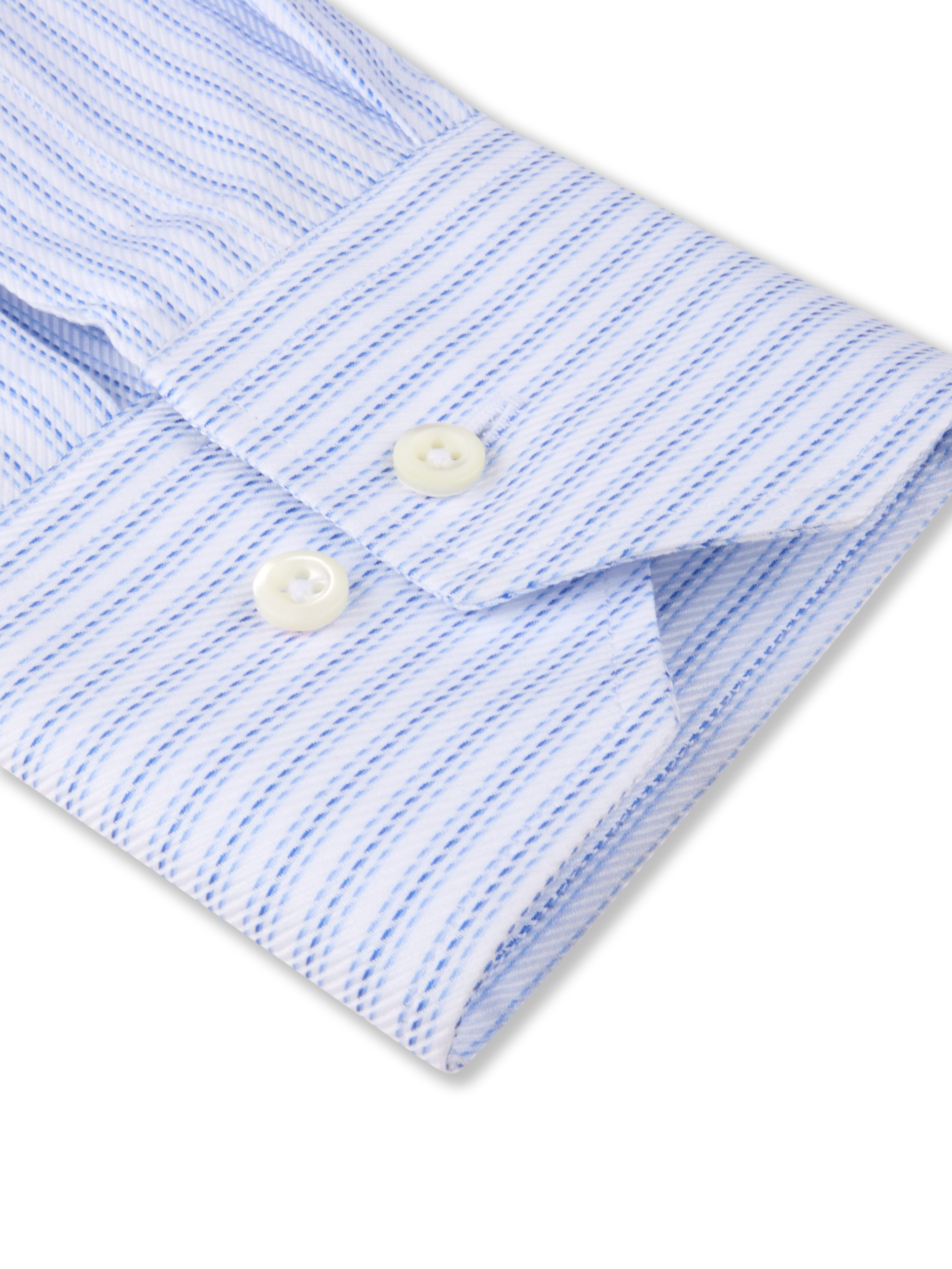 Stenströms - Light Blue Striped Twill Shirt