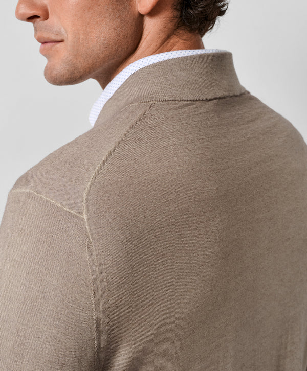 David Donahue - The Skipper Quarter Zip - Latte