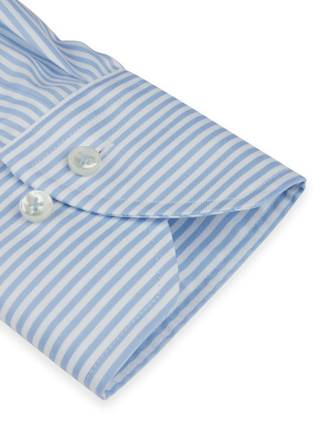 Stenströms - Donegal Stripe Dress Shirt - Sky Blue