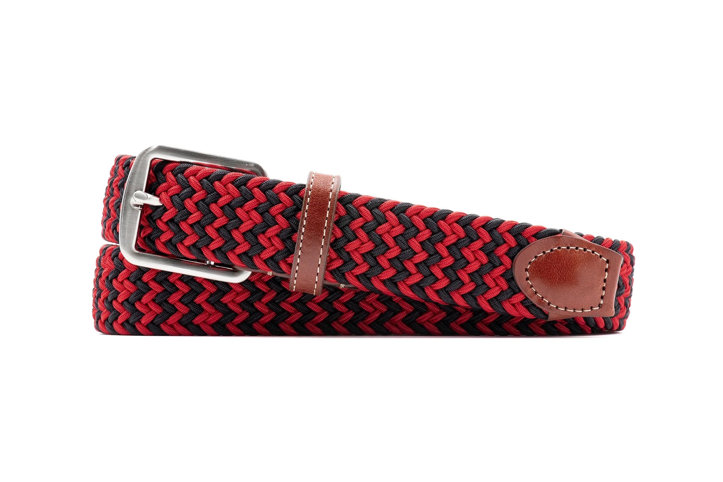Martin Dingman - Newport Gameday Red/Black Woven Stretch Belt