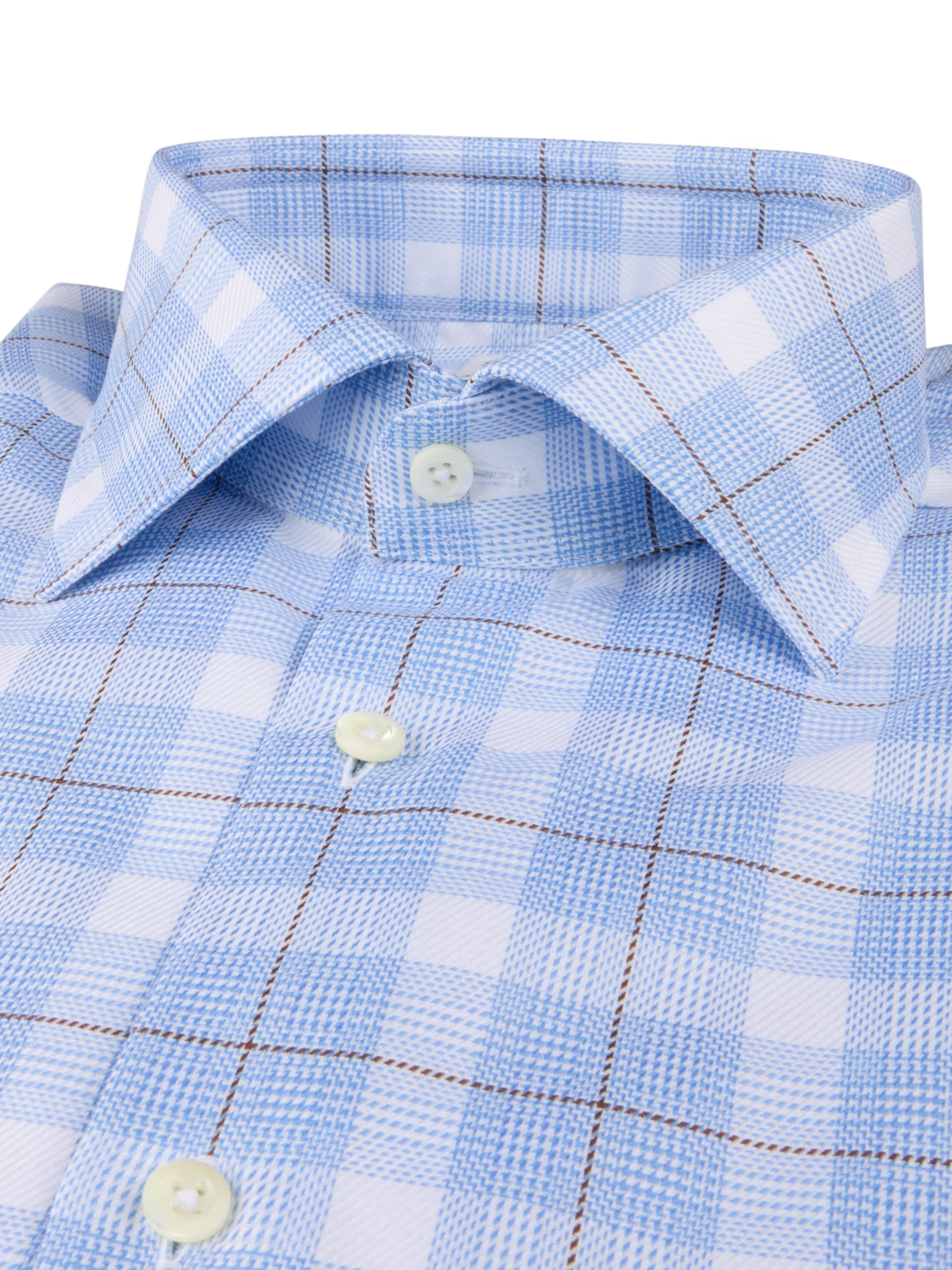 Strenstóms - Light Blue Checked Twill Shirt