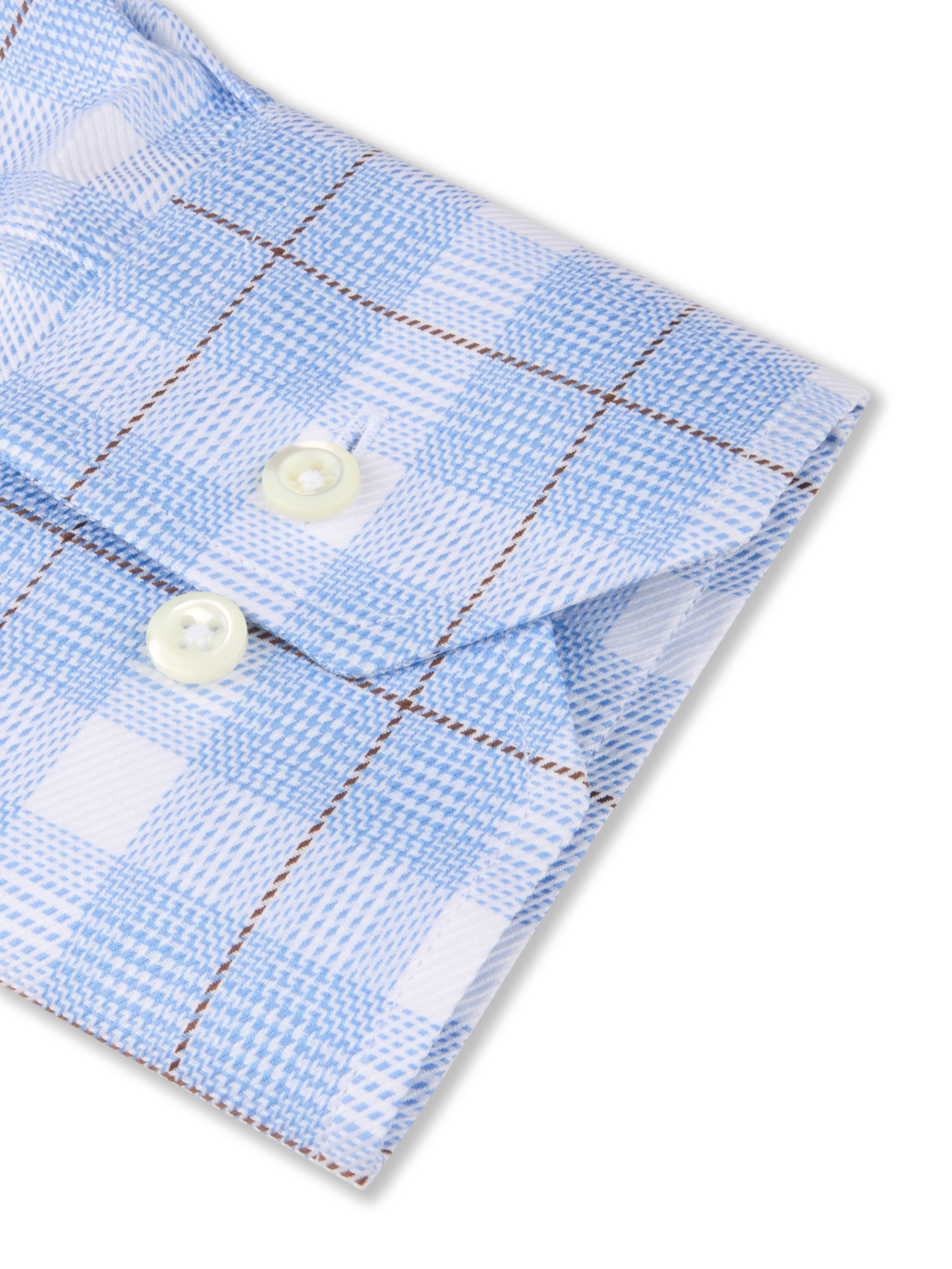 Strenstóms - Light Blue Checked Twill Shirt