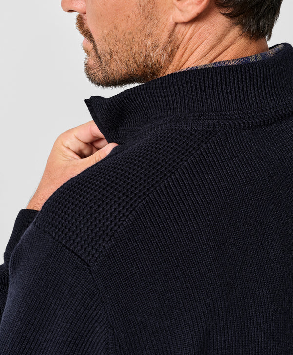 David Donahue - The Aviator Sweater Jacket - Navy