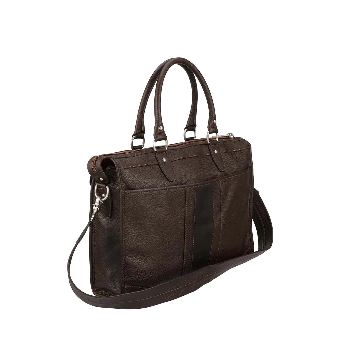 Martin Dingman - Martingale Brief Case - Chocolate Tumbled