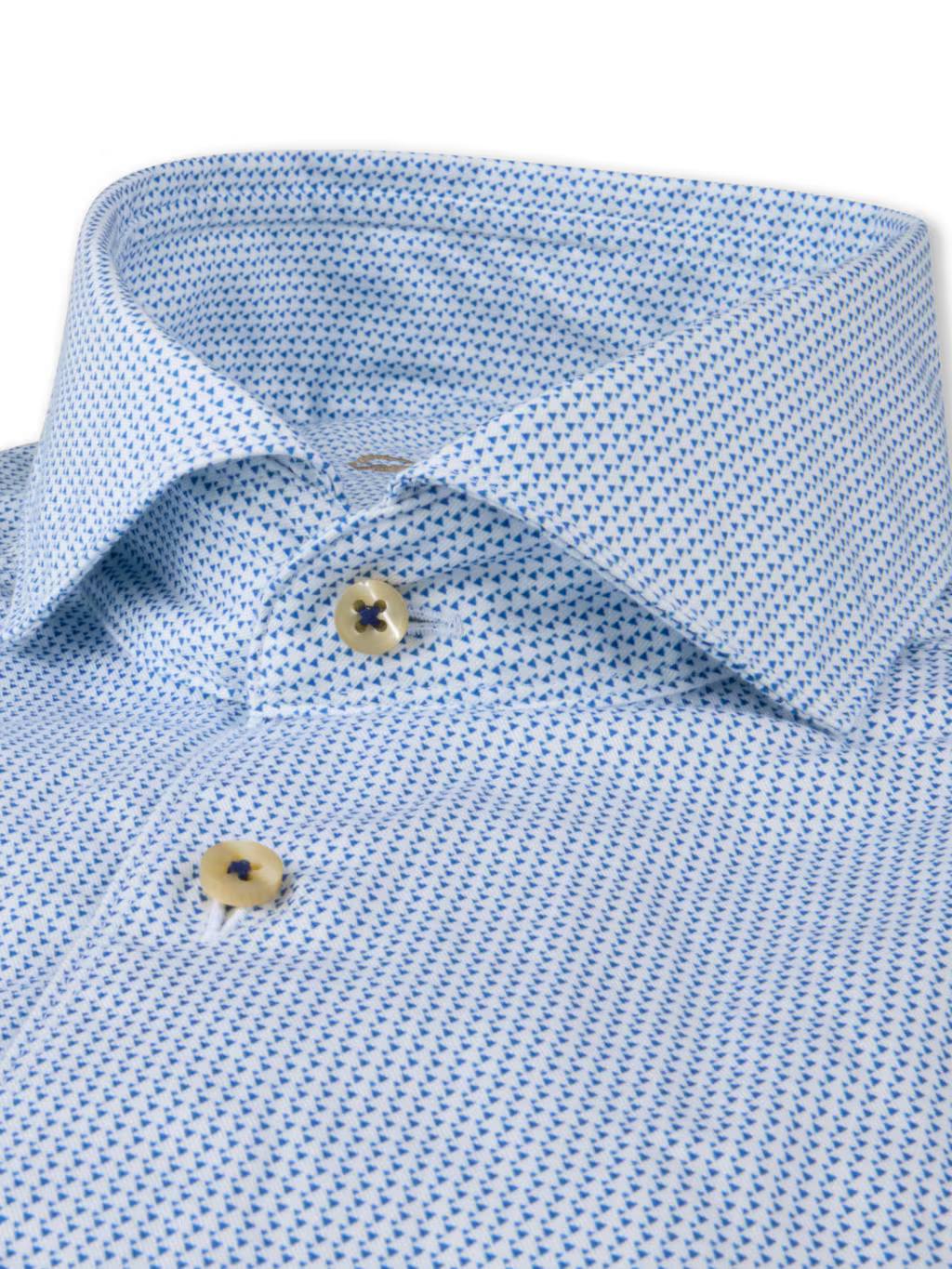 Stenströms - Patterned Twill Shirt - Light Blue
